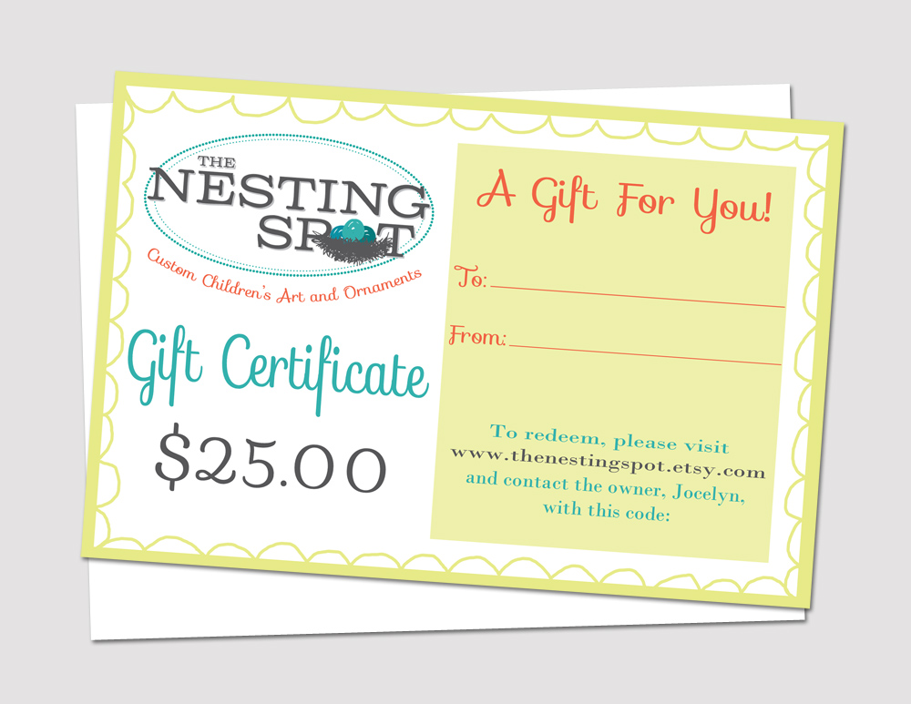 gift certificate